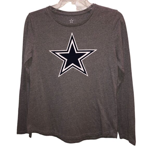 Dallas Cowboys Womens Small Gray Long Sleeve Star Logo T Shirt Tee Top Size S - Picture 1 of 6